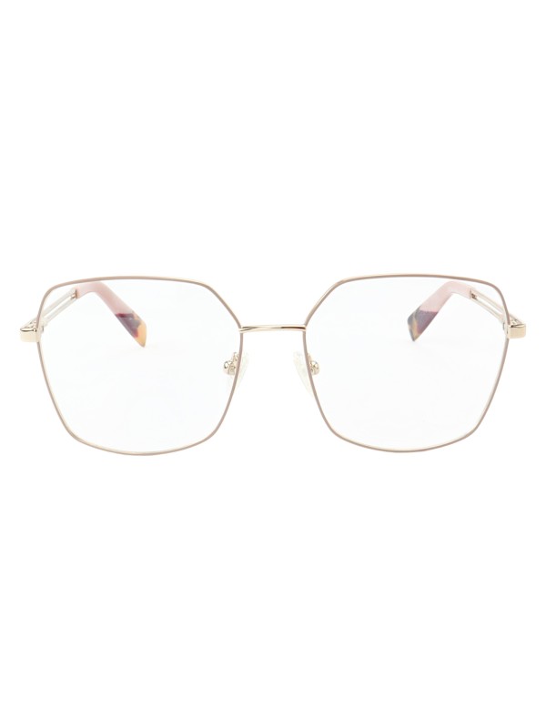 Armação de Óculos Quadrado MT6947 Dourado e Rosa