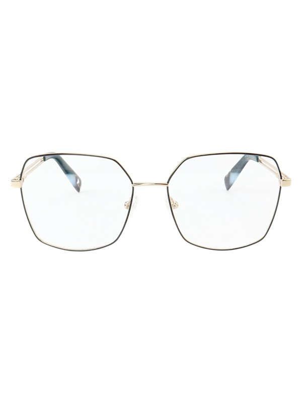 Armação de Óculos Quadrado MT6947 Dourado e Verde