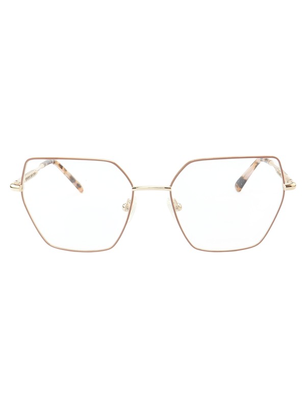 Armação de Óculos Quadrado MT6985 Dourado e Nude