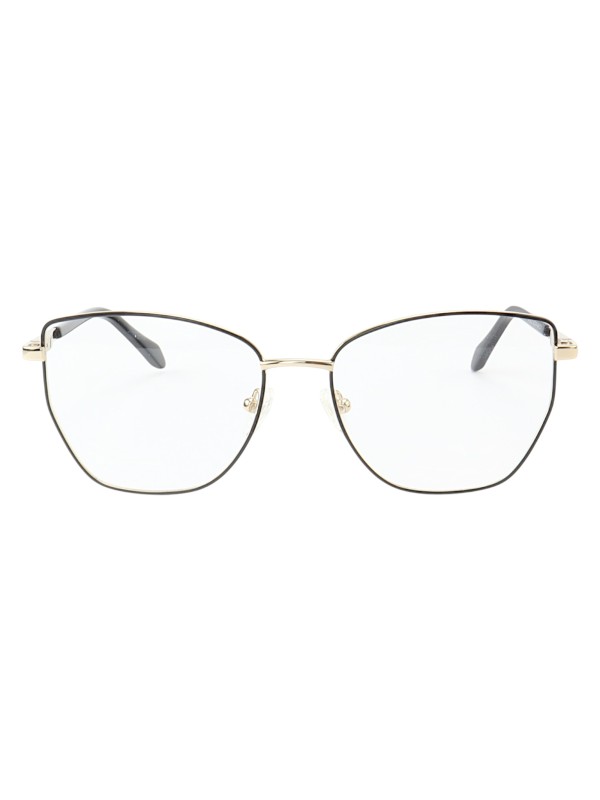 Armação de Óculos Quadrado MT8023 Preto e Dourado