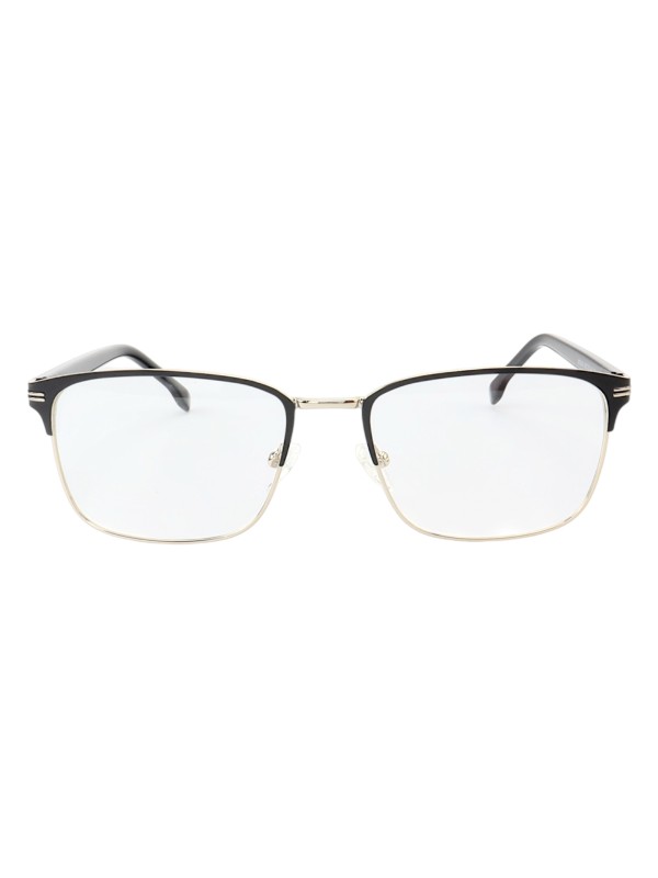Armação de Óculos Quadrado MT8043 Preto e Prata Gold