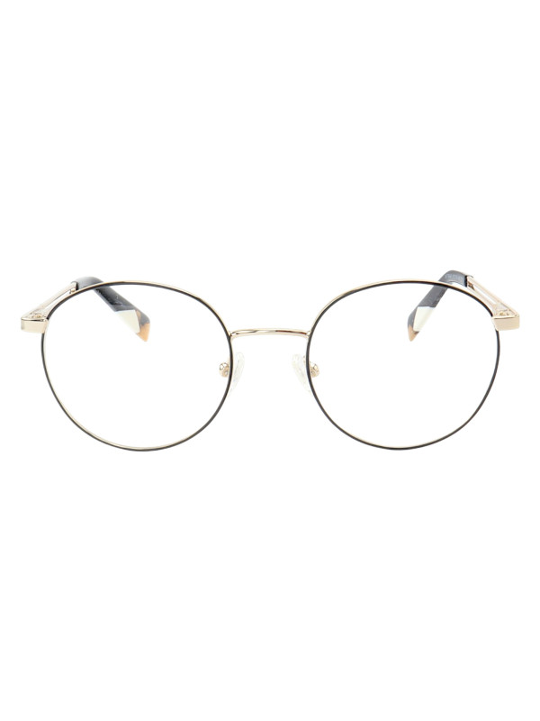 Armação de Óculos Redondo MT6948 Dourado e Preto