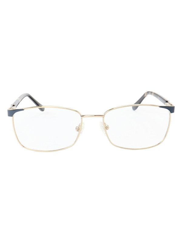 Armação de Óculos Retangular MT6913 Dourado e Azul Tartaruga