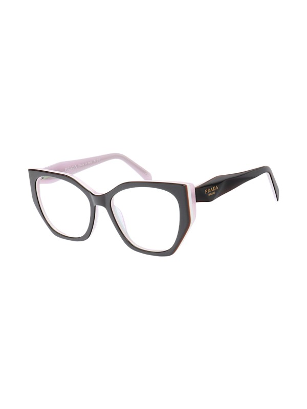 Armação de Óculos Quadrado PD18W Preto e Rosa
