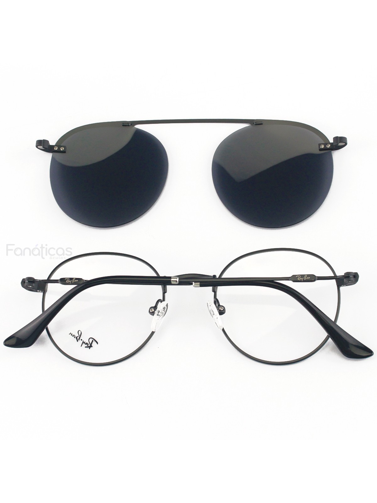 Armação de Óculos Clipon Round RB6168 Preto
