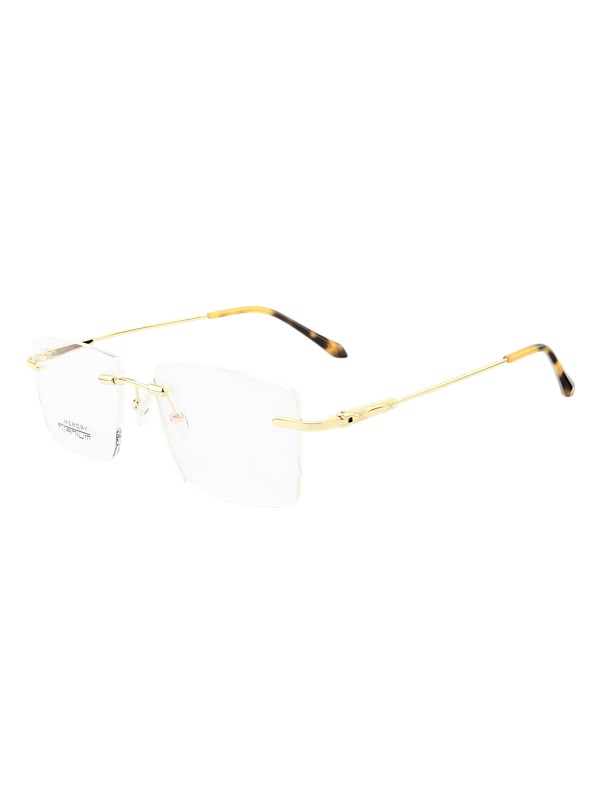 Armação de Óculos Balgriff Bucha Memory Titânio Flexivel Flutuante MT6942 Dourado