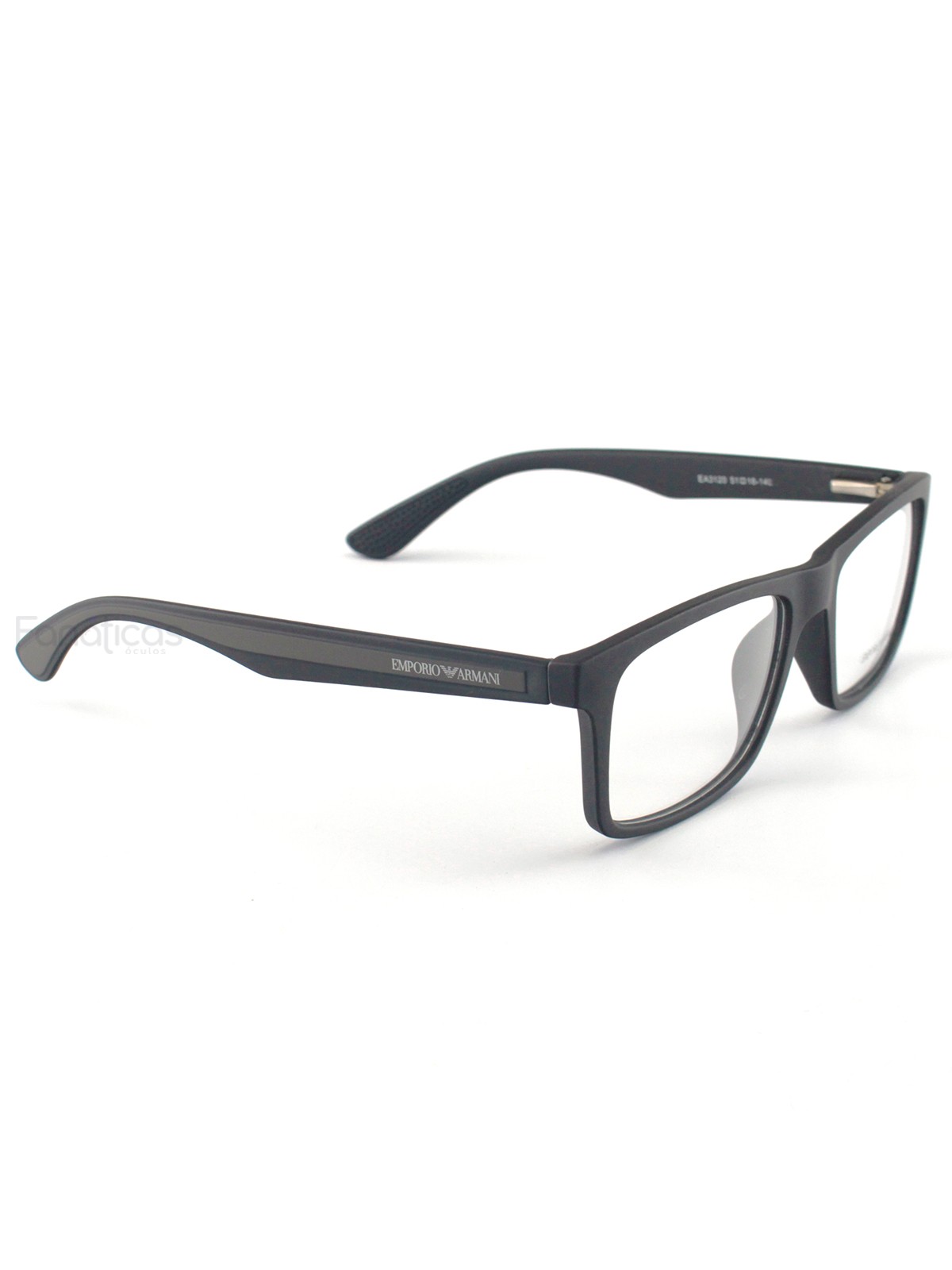 Armacao de Óculos EA3120 Masculina Preta e Cinza