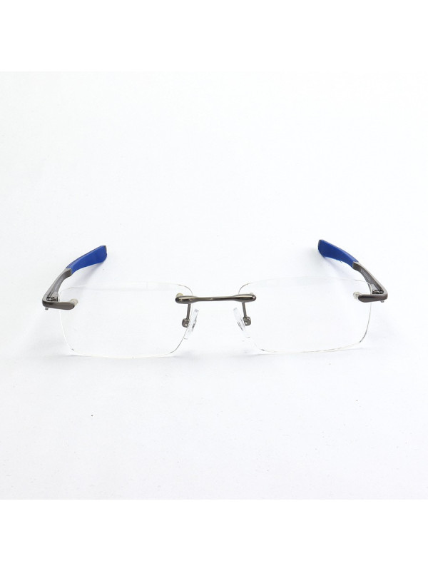 Armação de Óculos Flutuante Sem Aro Wingfold Grafite Azul Dark