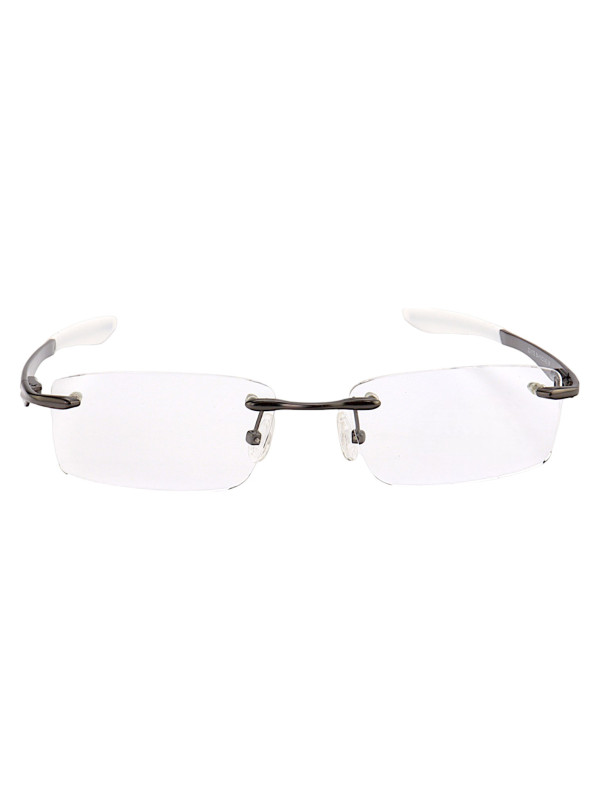 Armação de Óculos Flutuante Sem Aro Wingfold Grafite e Branco