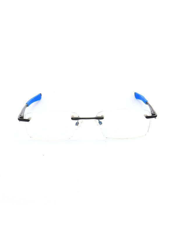 Armação de Óculos Flutuante Sem Aro Wingfold Preto e Azul Dark