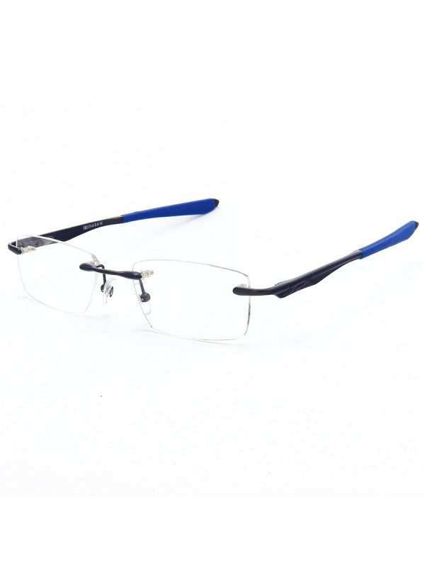 Armação de Óculos Flutuante Sem Aro Wingfold Todo Azul