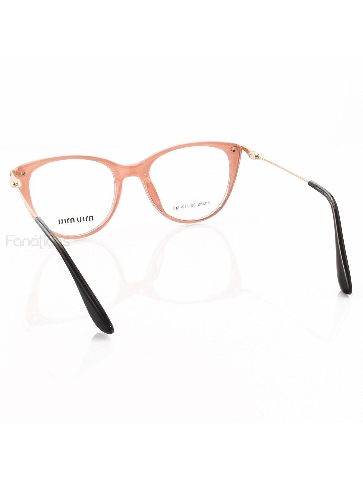 Armacao de Óculos Gatinho 58589 Lilas e Rosa