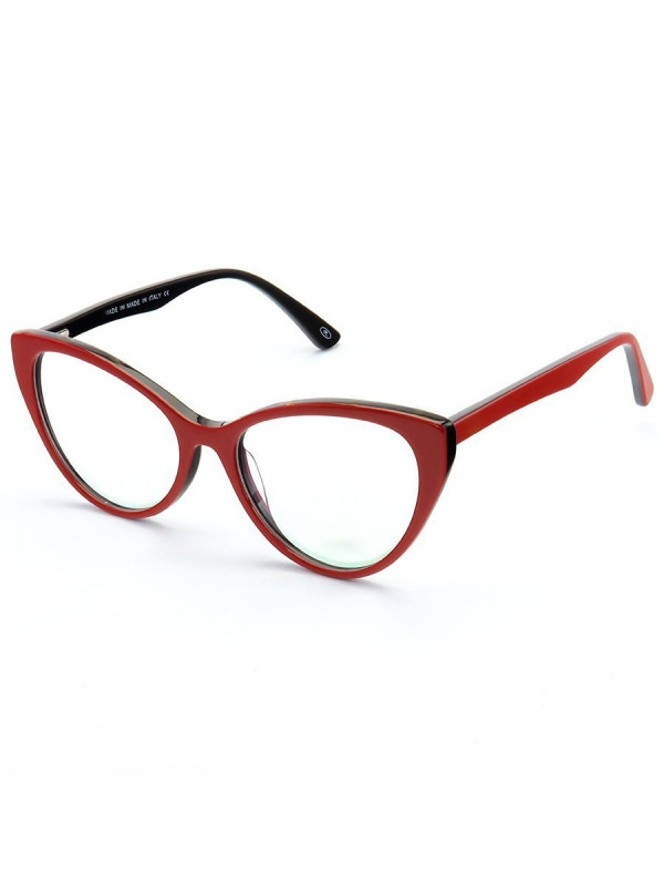 Armação de Óculos Gatinho CH8233 Vermelho e Preto