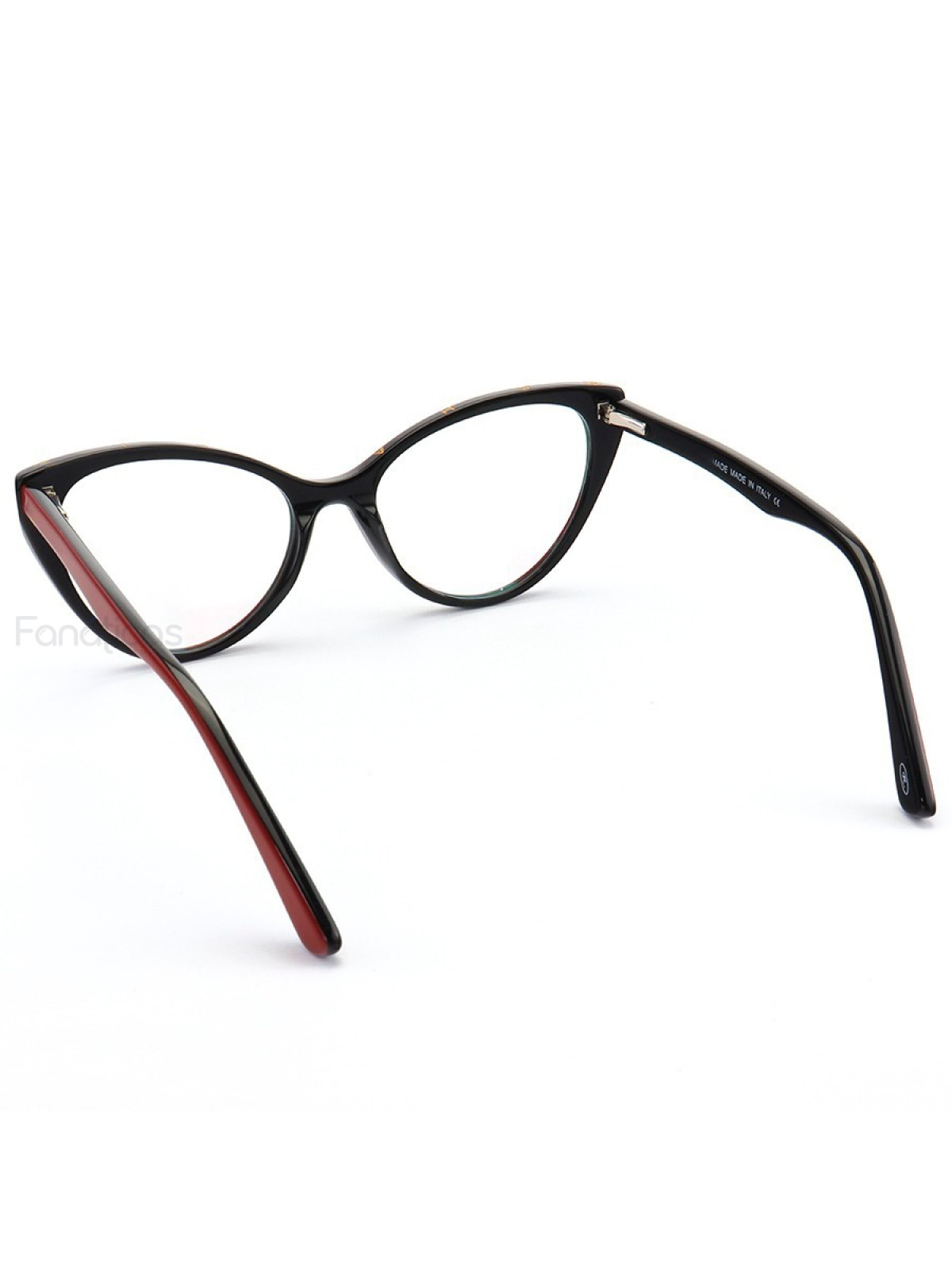 Armação de Óculos Gatinho CH8233 Vermelho e Preto