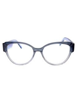 Armação de Óculos Gatinho D584 Azul Degrade Translucida