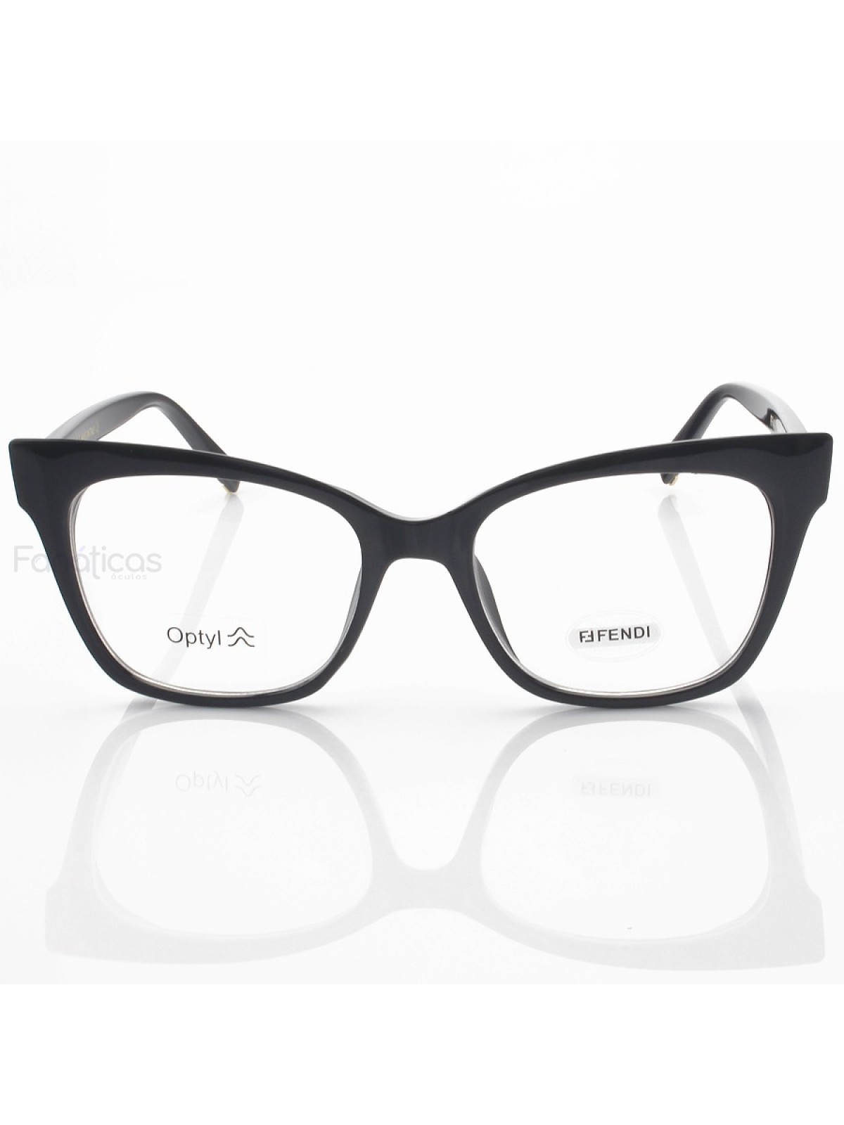 Armação de Óculos Gatinho Fendi FF0518 Preto