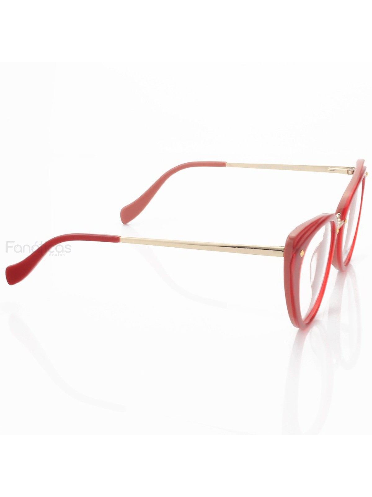 Armação de Óculos Gatinho FN6326 Rosa Vermelho