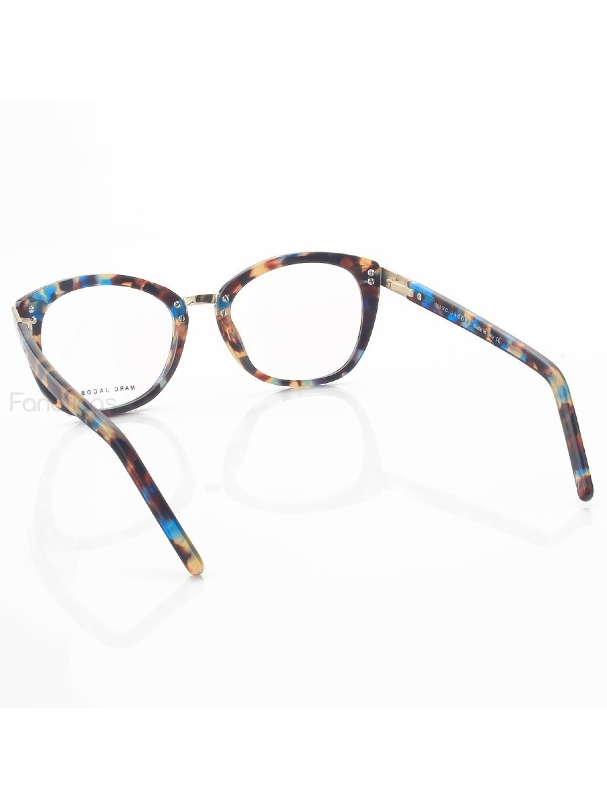 Armação de Oculos Gatinho Mj24 Azul Tartaruga