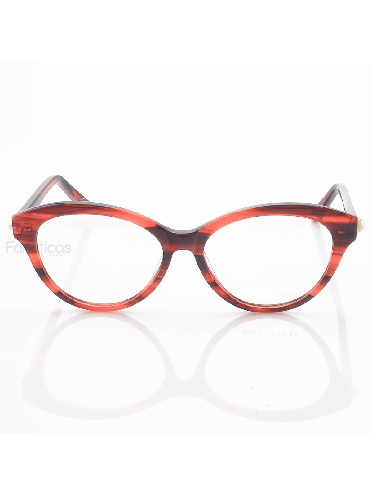 Armação de Oculos Gatinho Mj25 Rosa Rajado