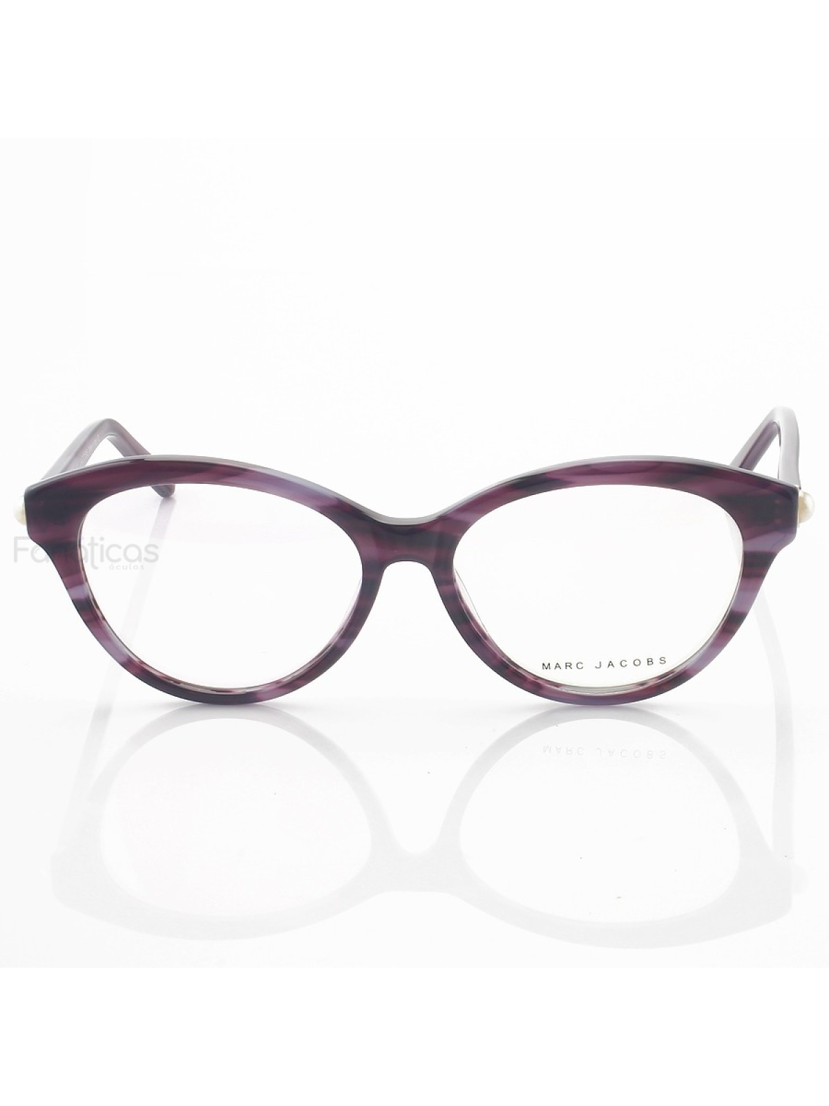 Armação de Oculos Gatinho Mj25 Roxo Rajado