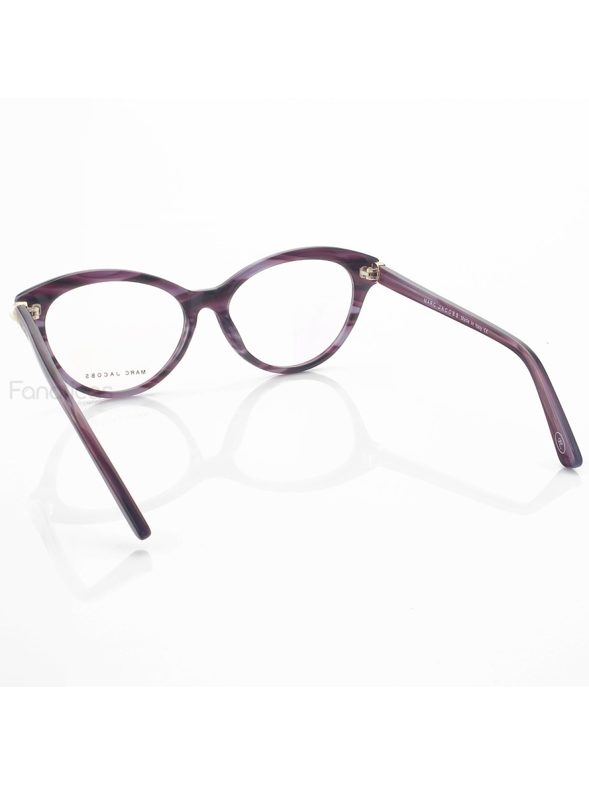 Armação de Oculos Gatinho Mj25 Roxo Rajado