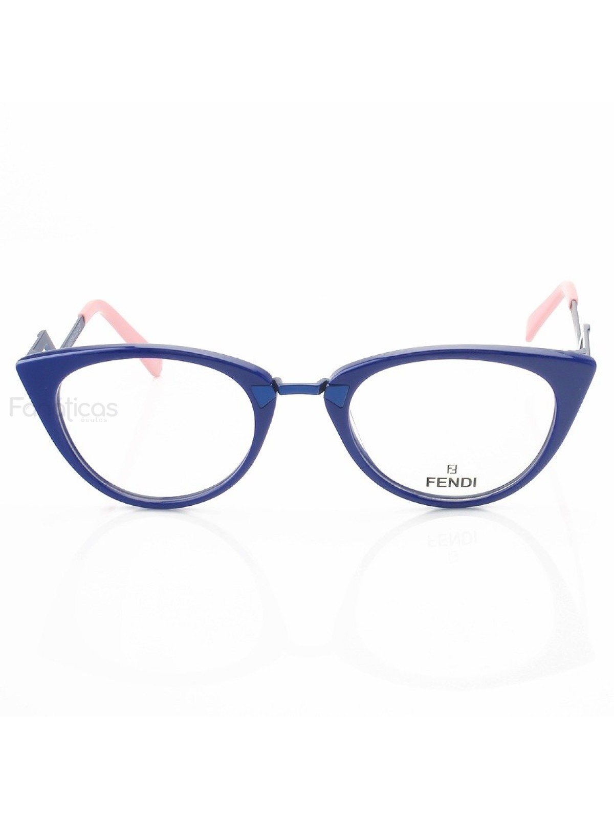 Armação de Óculos Gatinho Orchidea FF0118 Orchidea Azul e Rosa