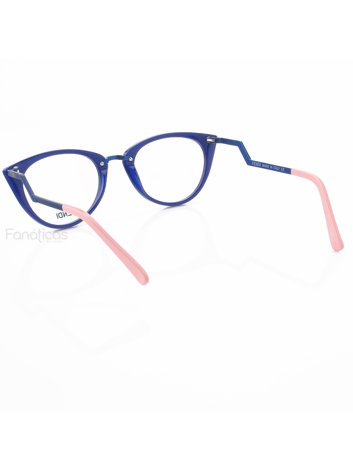 Armação de Óculos Gatinho Orchidea FF0118 Orchidea Azul e Rosa