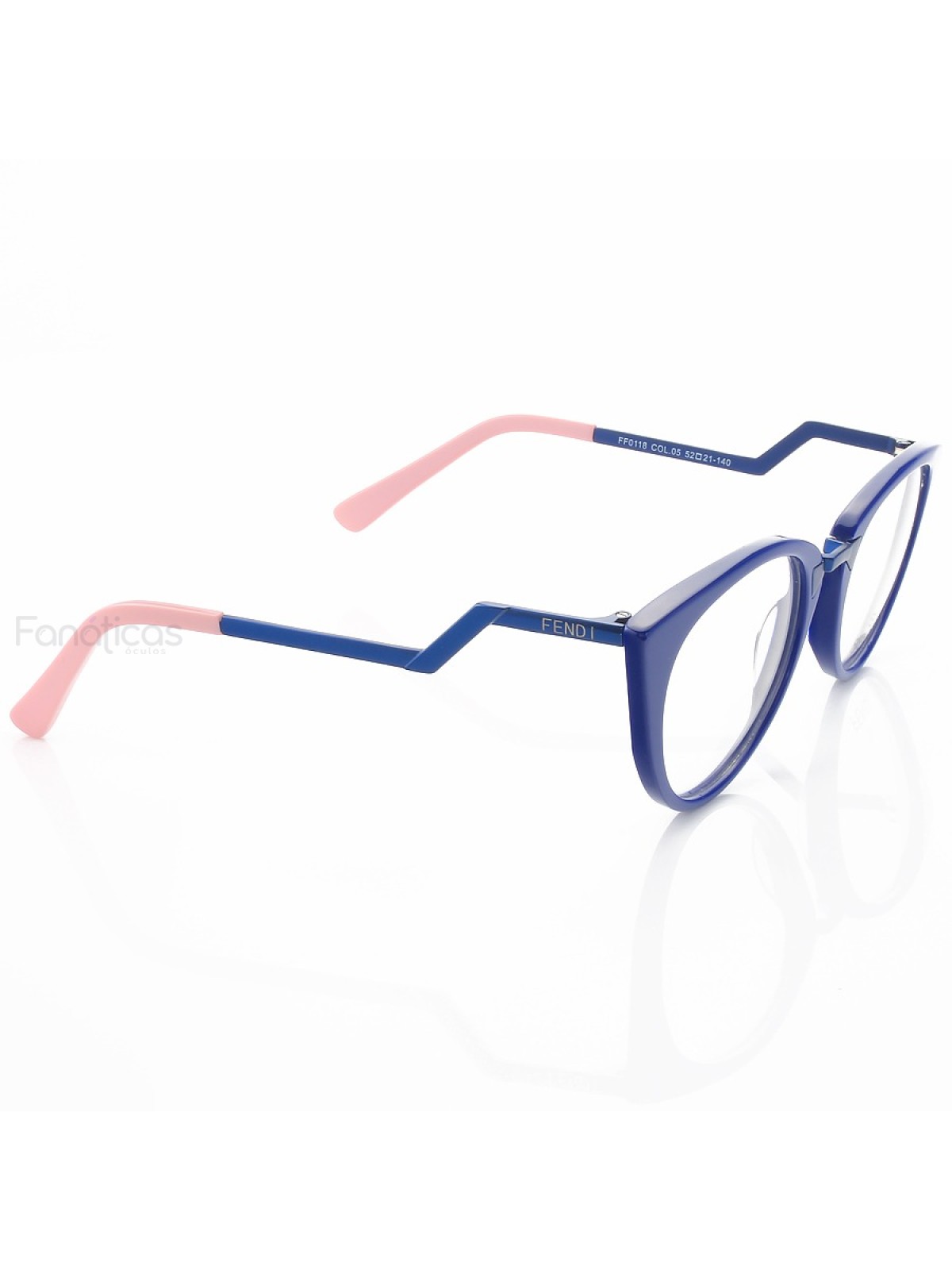 Armação de Óculos Gatinho Orchidea FF0118 Orchidea Azul e Rosa