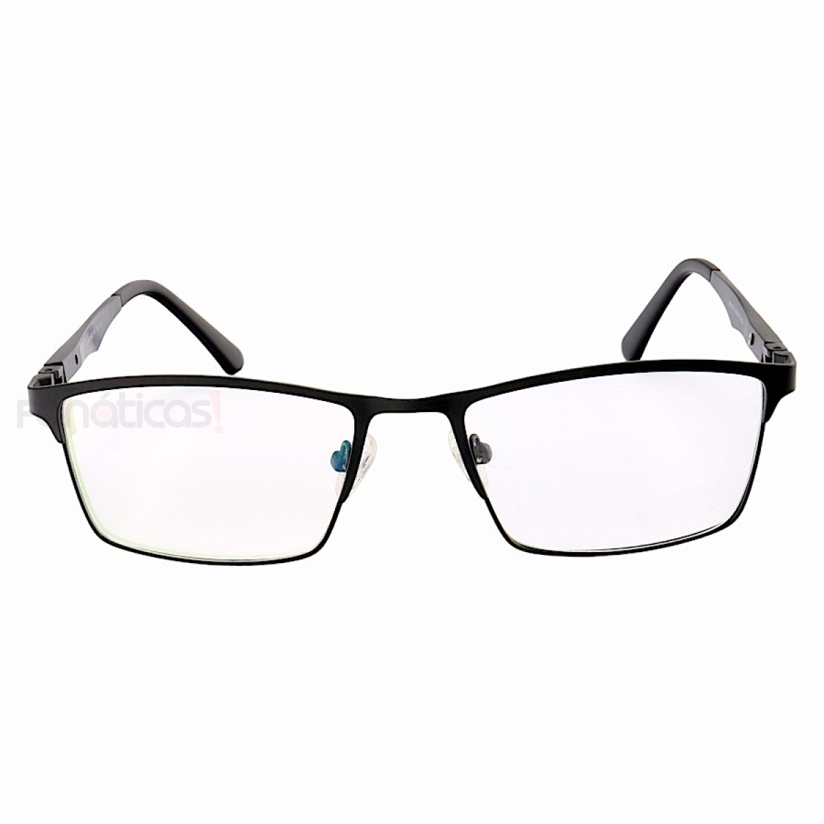 Armação de Óculos Masculina FN9127 Metal Titanium Preto