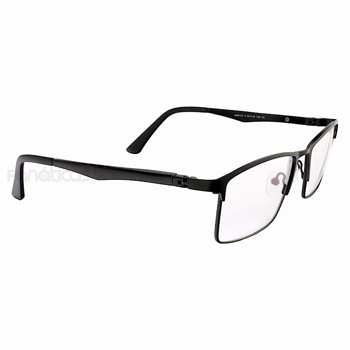 Armação de Óculos Masculina FN9127 Metal Titanium Preto