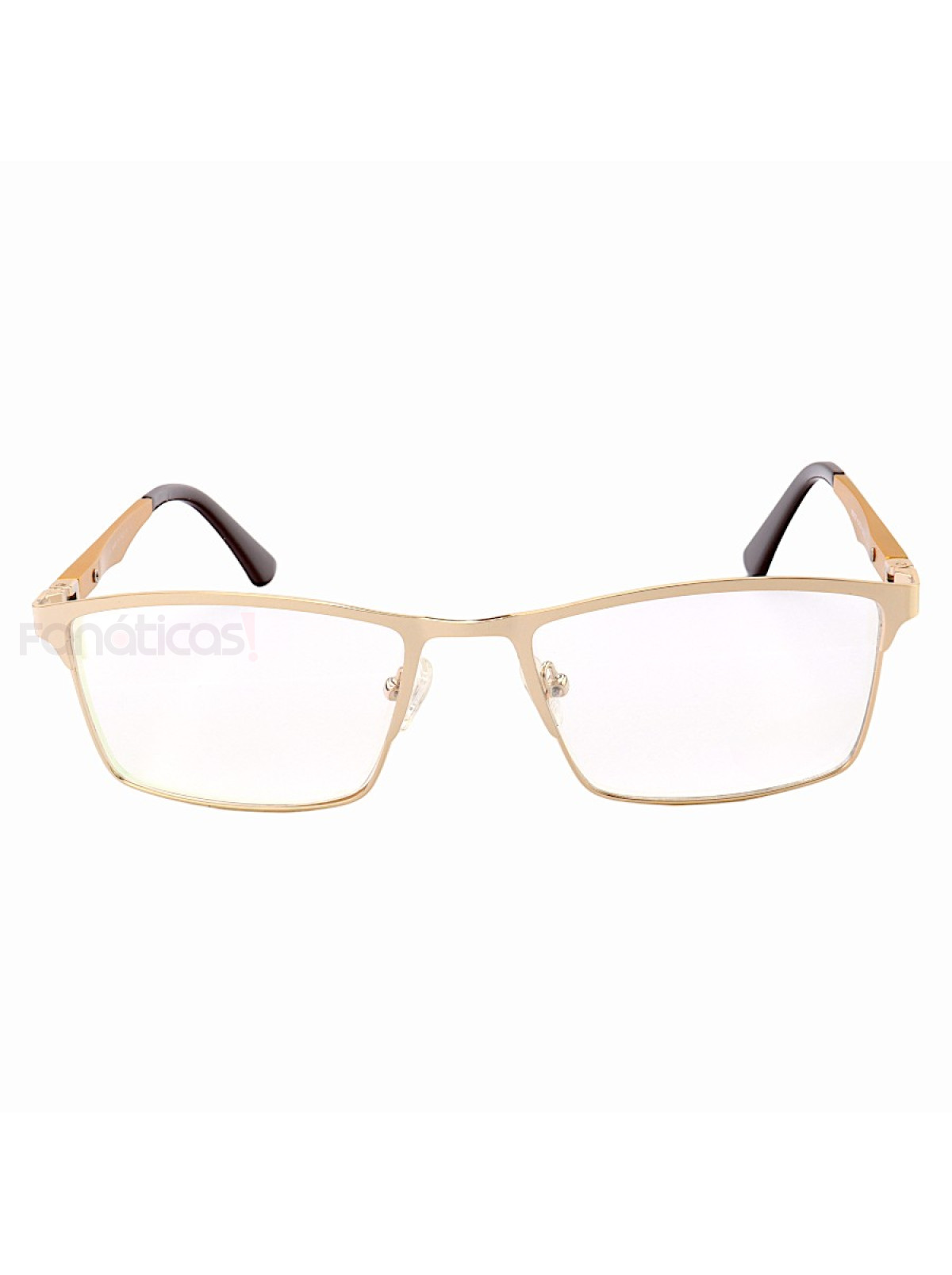 Armação de Óculos Masculina FN9127 Metal Titanium Dourado