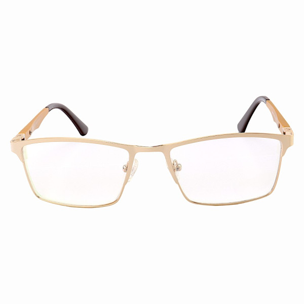 Armação de Óculos Masculina FN9127 Metal Titanium Dourado