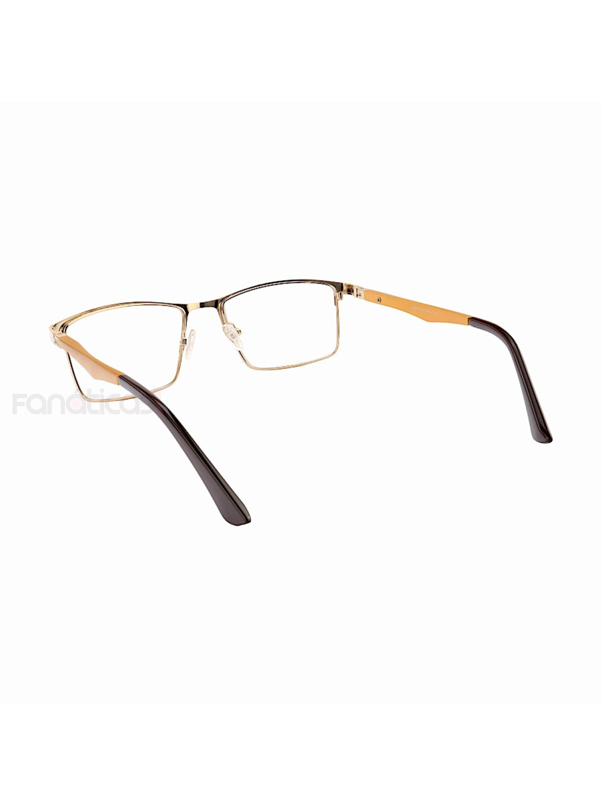 Armação de Óculos Masculina FN9127 Metal Titanium Dourado