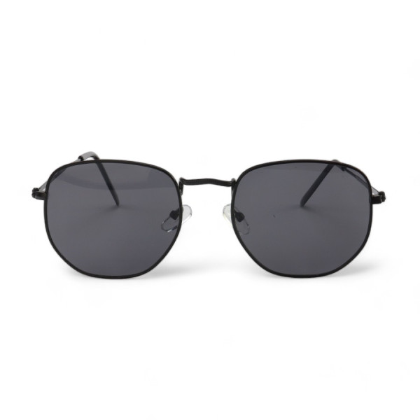 Hexagonal Armação Preto e Lente Preta