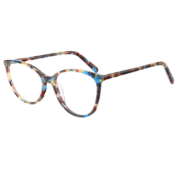 Armação de Óculos Redonda CH3390 Azul Tartaruga