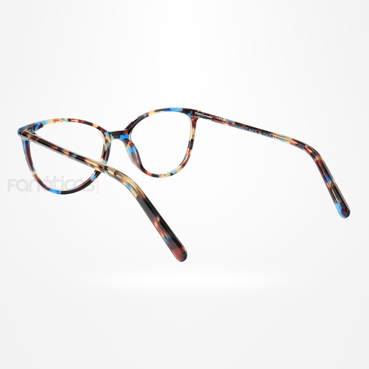 Armação de Óculos Redonda CH3390 Azul Tartaruga