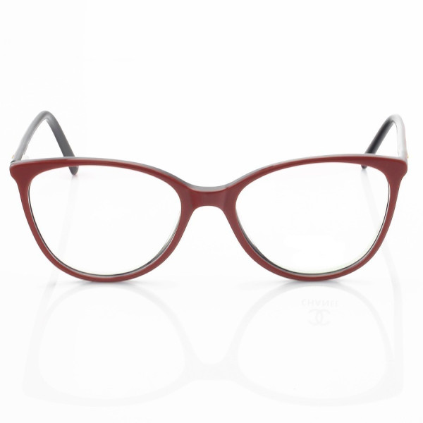 Armação de Óculos Redonda CH3390 Vermelho e Preto
