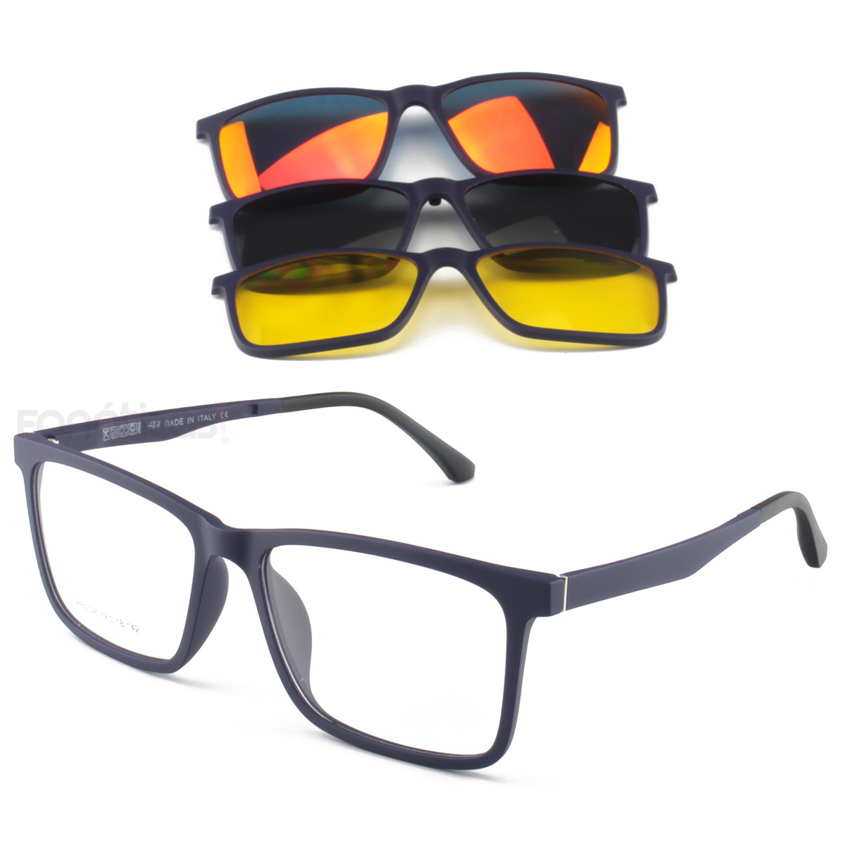 Armacao de Óculos Clipon  RB2126 4 Lentes - Armação Azul