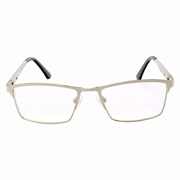 Armação de Óculos FN9127 Metal Titanium Prata e Cinza