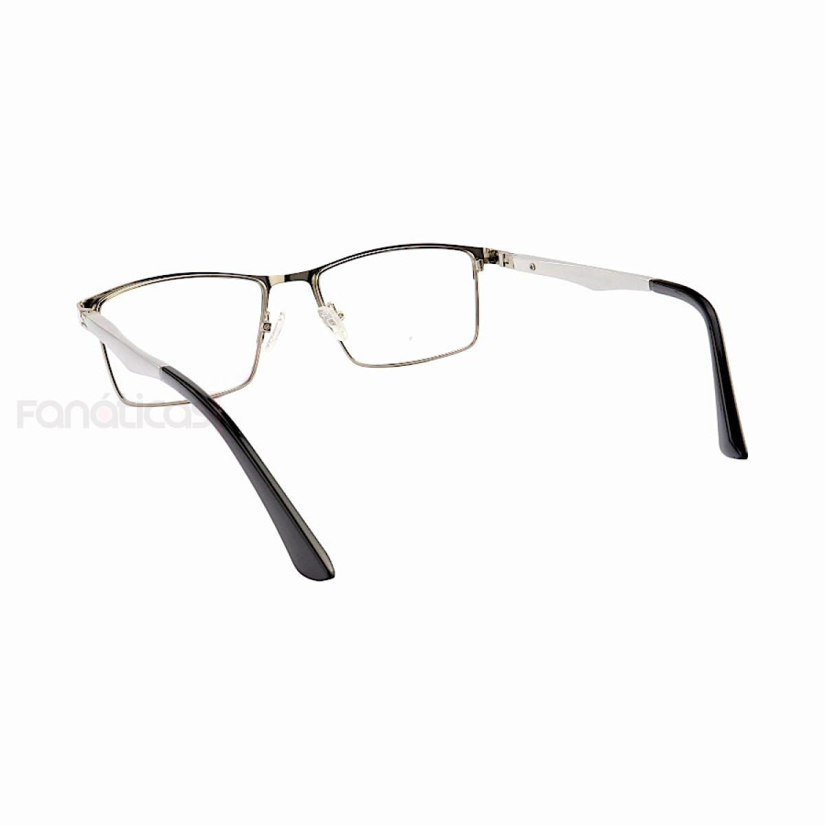 Armação de Óculos FN9127 Metal Titanium Prata e Cinza