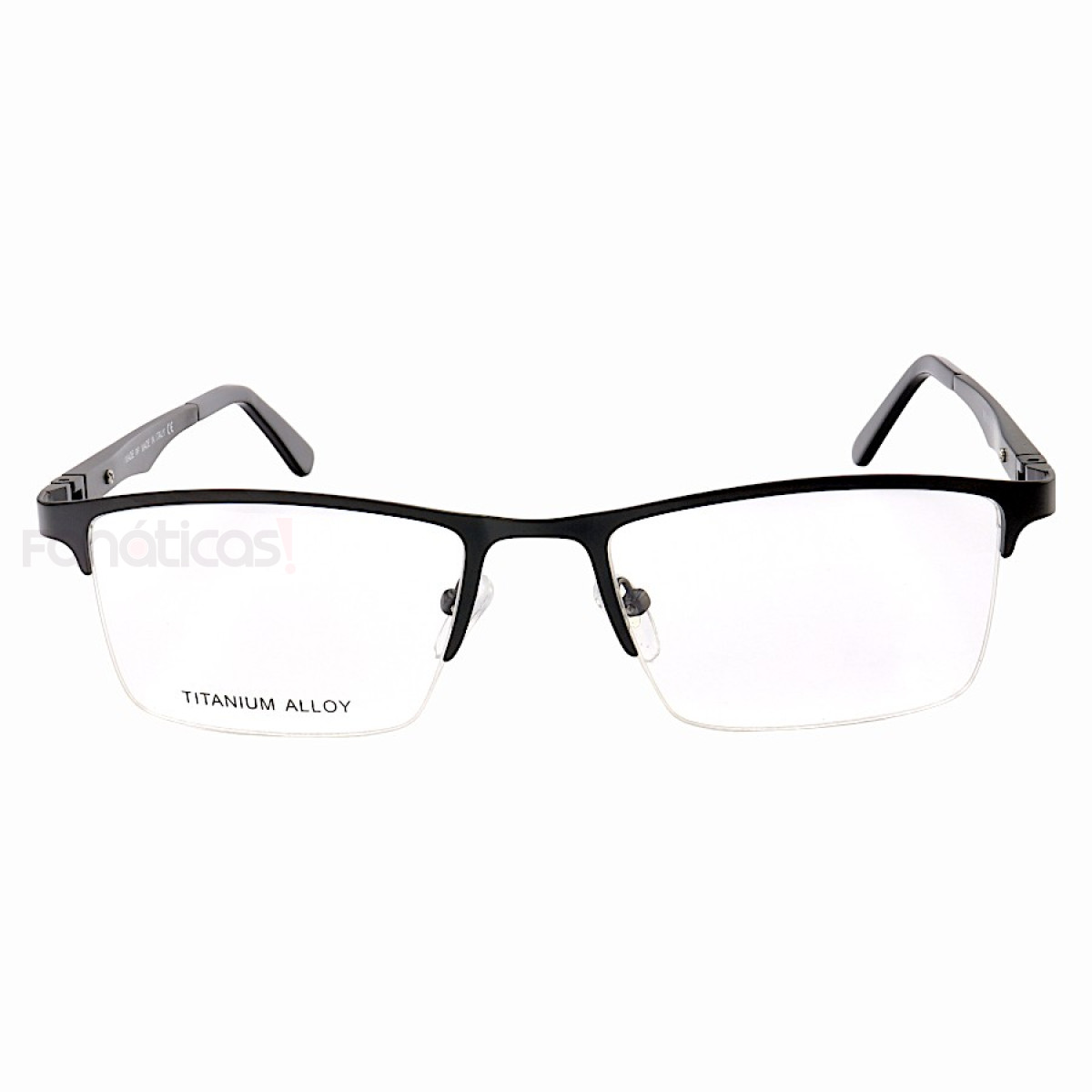 Armação de Óculos Masculina Meio Aro FN9128 Preto
