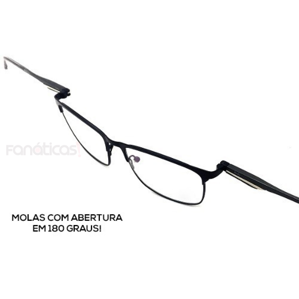 Armação de Óculos Masculina Meio Aro FN9128 Preto