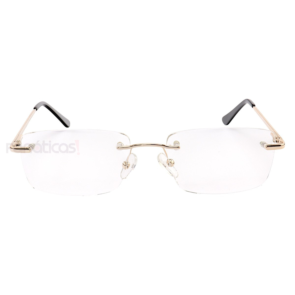 Armação de Óculos Retangular Balgriff Parafusada Dourada