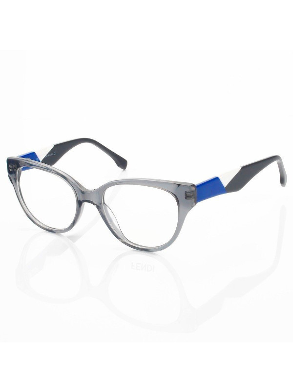 Armação de Óculos Oval FD3260 Cinza e Azul
