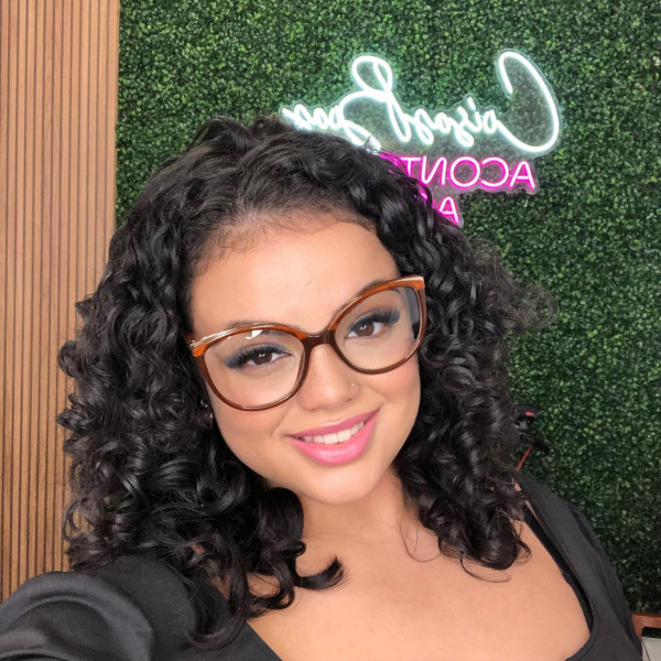 Armacao de Óculos Gatinho Arredondado Lucy 7526 - Marrom