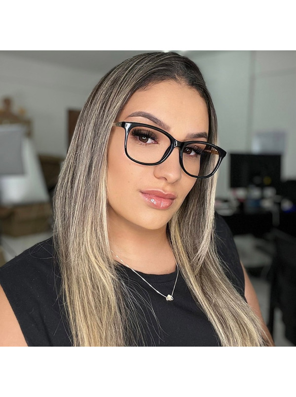 Armação de Óculos Retangular TF2131 Preto