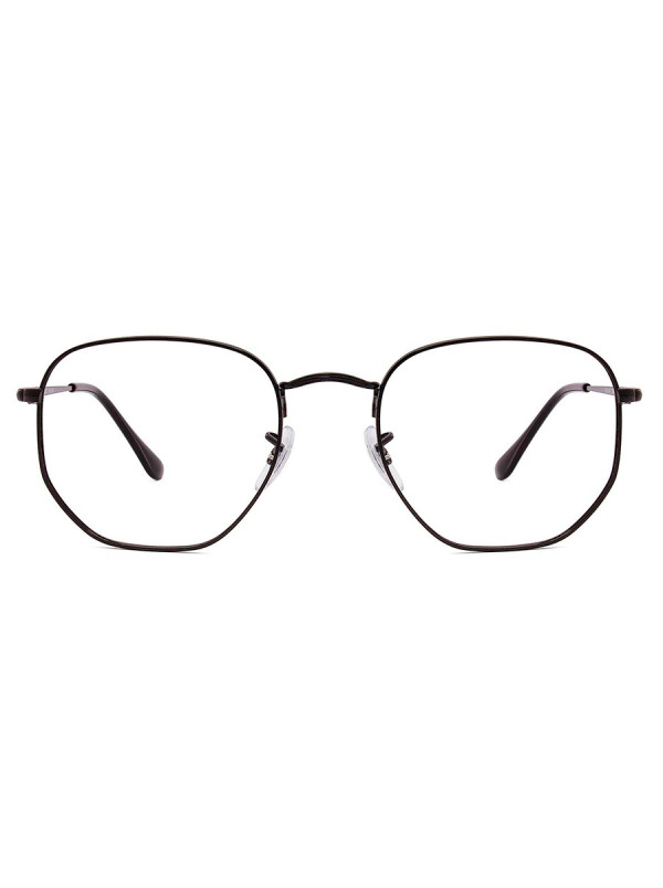 Armação de Óculos Hexagonal FN3548 Hexagonal Preta