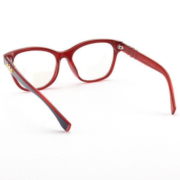 Armação de Óculos Quadrado FF0276 Azul e Vermelho