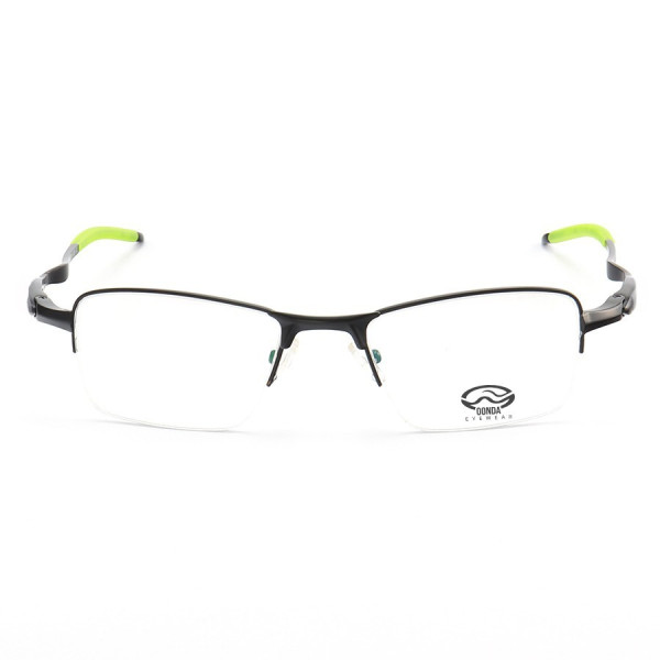 Armação de Óculos Retangular Meio Aro Evade OX3208 Preto Verde