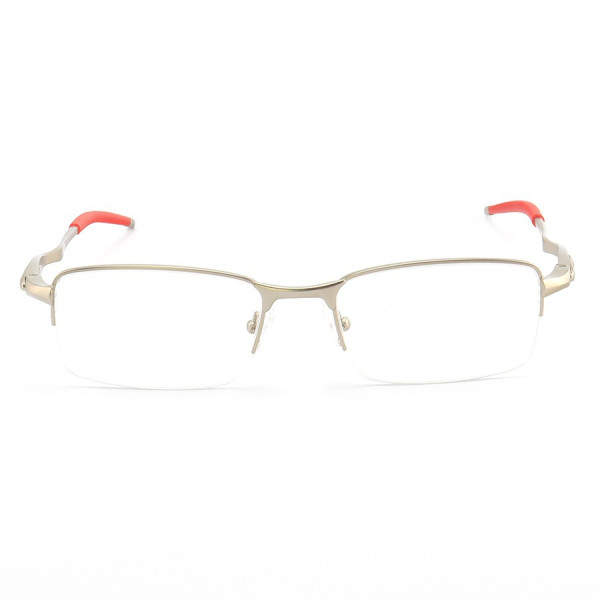 Armação de Óculos Meio Aro Evade OX3208 Cinza e Vermelho